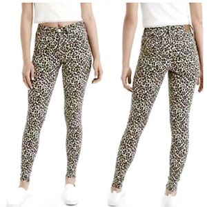 AMERICAN EAGLE WOMEN PLUS SIZE LEOPARD HIGH RISE JEGGINGS | NE(X)T LEVEL STRETCH